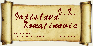 Vojislava Komatinović vizit kartica